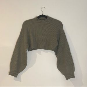MISSGUIDED LONG SLEEVE CROP TOP